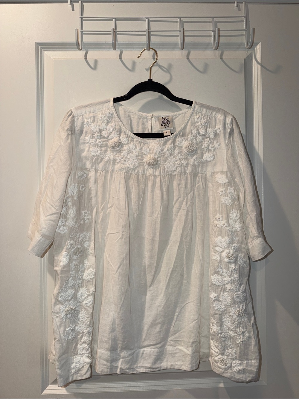 ivy jane White Embroidered Cotton Tunic